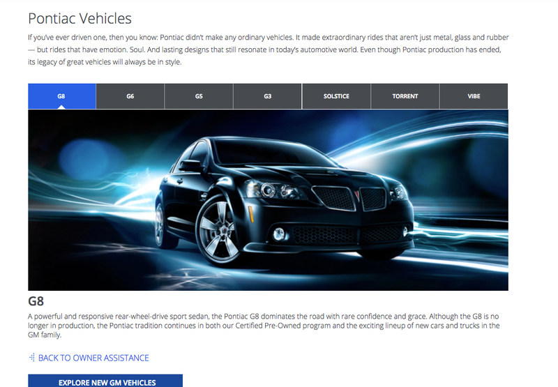 Illustration for article titled Oldsmobile And Pontiac Are Dead But Their Websites Live On